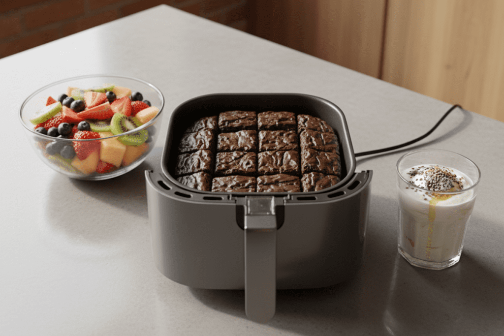 Postres saludables Airfryer con presentación casera